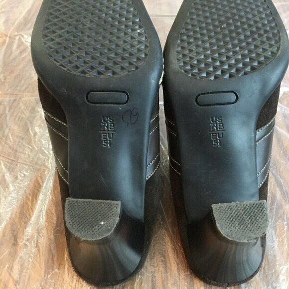 Aerosoles Shoes 7.5M Brown‎ Suede Mule 3” Heels Clogs Ring Decor In a Cinch Work - Picture 8 of 12